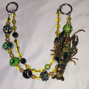 Colorful Beaded Lobster Keychain